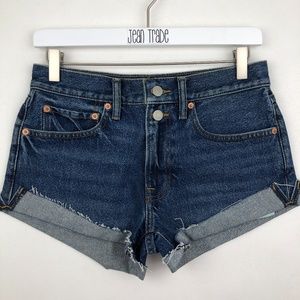 Lucky Brand Mid Rise Cut Off Jean Short